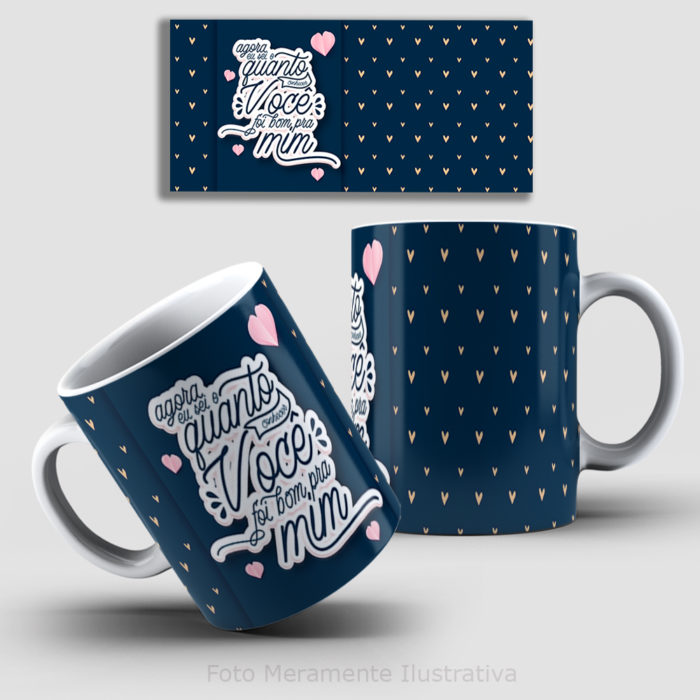 Caneca Personalizada Frase Agora Eu Sei Dia dos Namorados