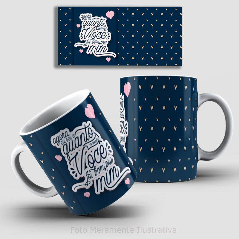 Caneca Personalizada Frase Agora Eu Sei Dia dos Namorados