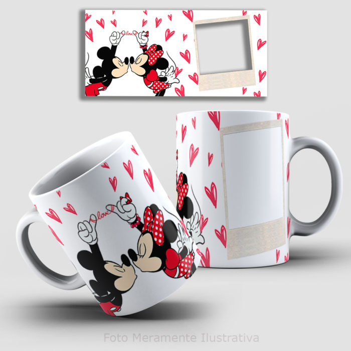 Caneca Personalizada Love Mickey e Minnie Dia dos Namorados 1 foto