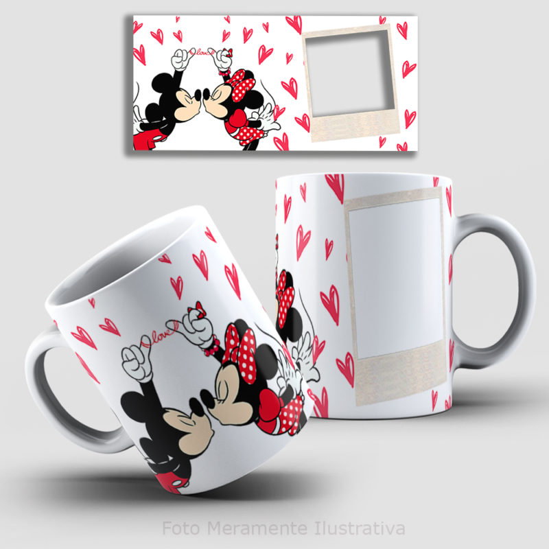 Caneca Personalizada Love Mickey e Minnie Dia dos Namorados 1 foto