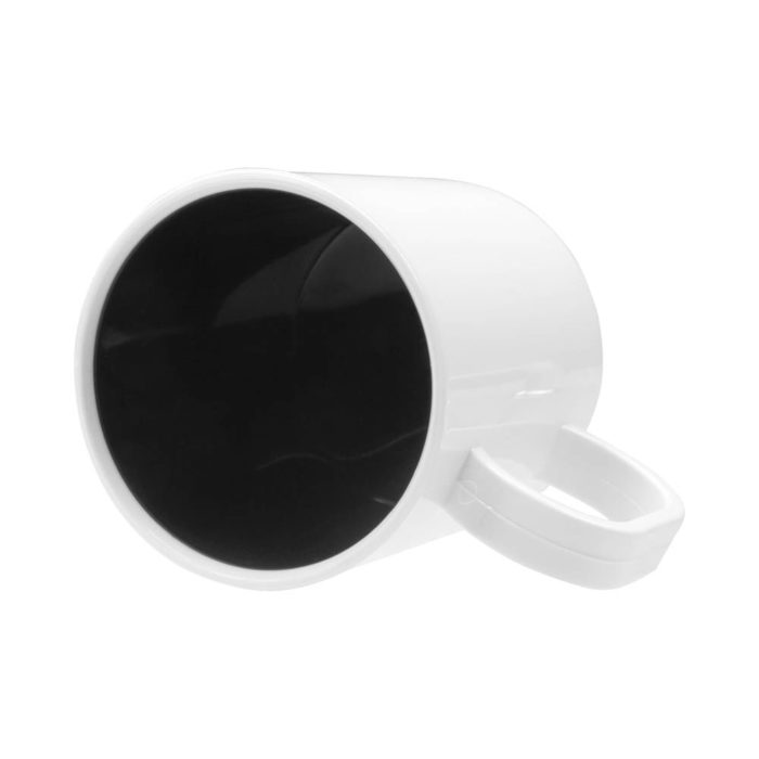 Caneca Plástica Branca e Interior Preta - Imagem 3