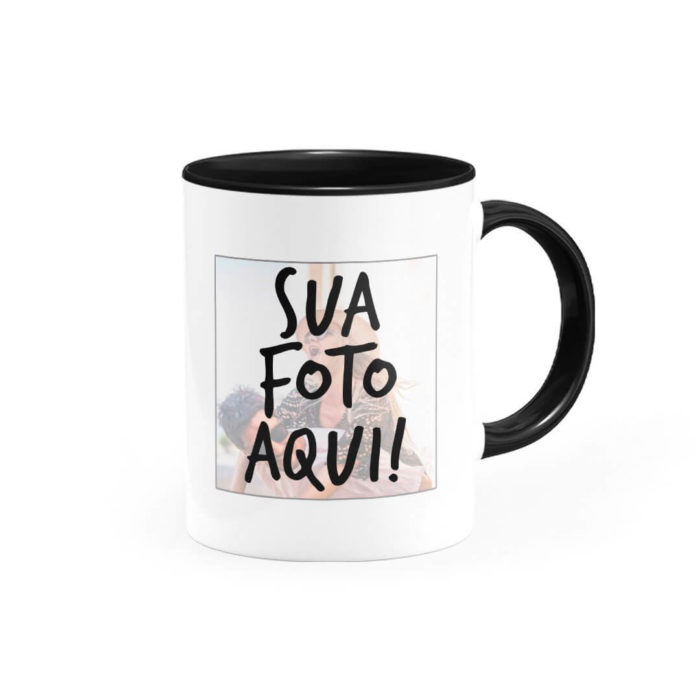 Caneca Personalizada com Alça e Interior Preta - Imagem 3