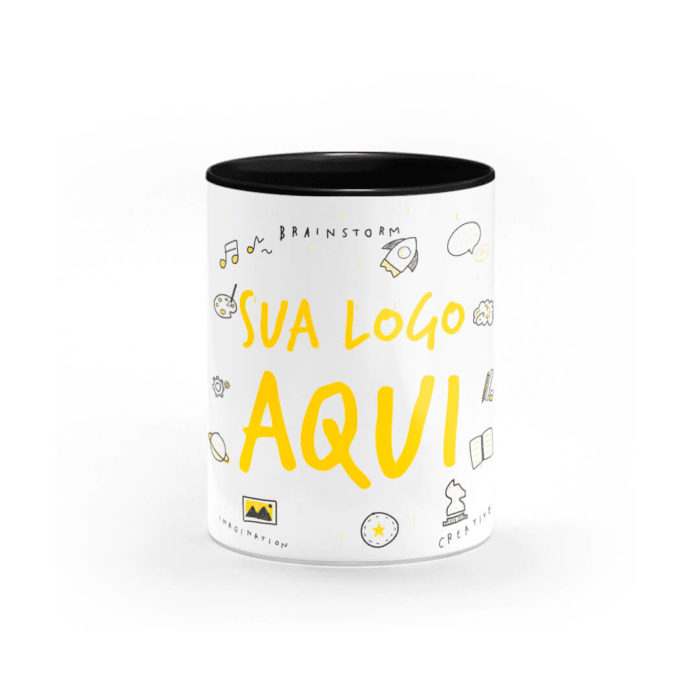 Caneca Personalizada com Alça e Interior Preta - Imagem 4